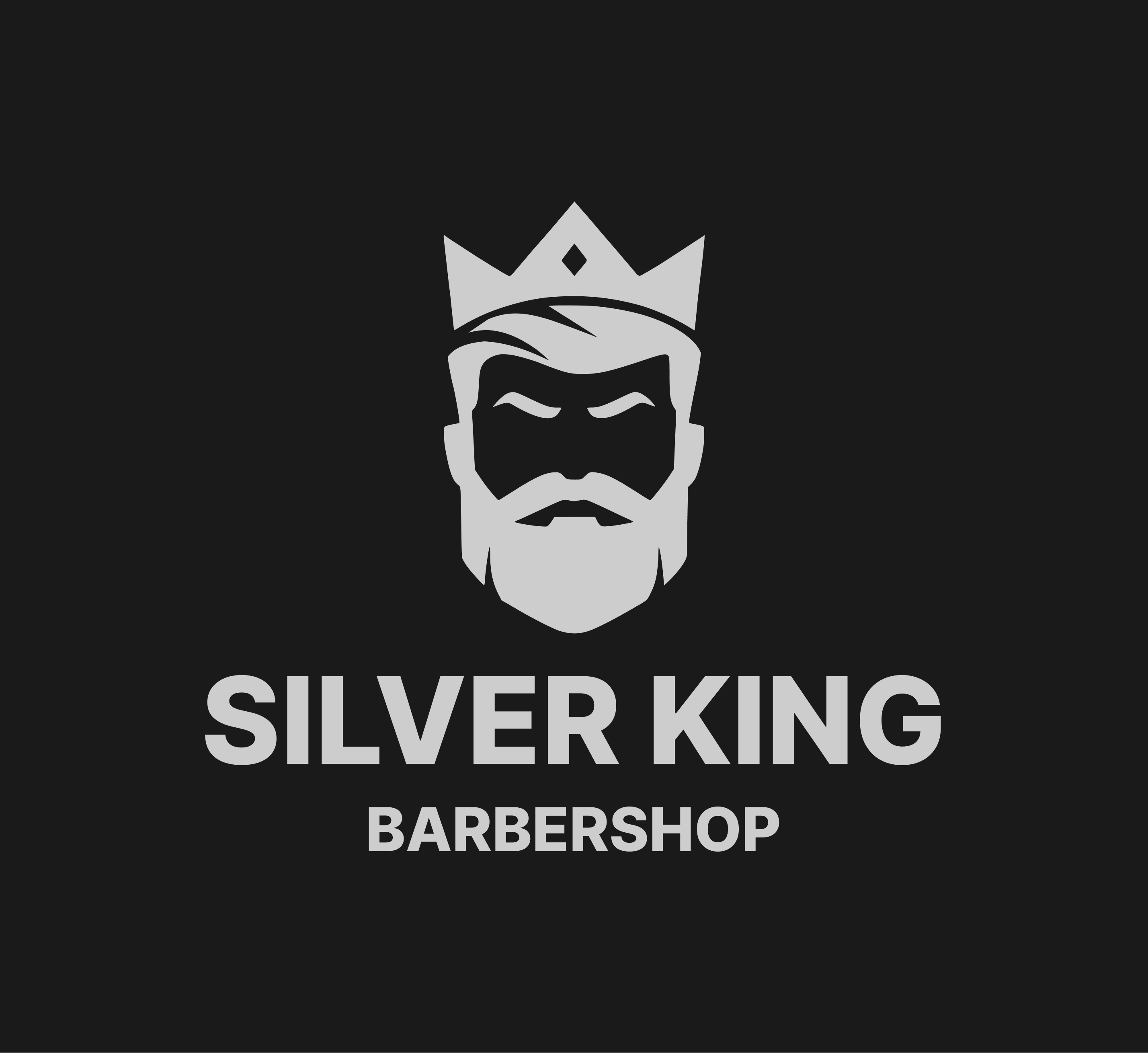 Silver King Barbershop Logo